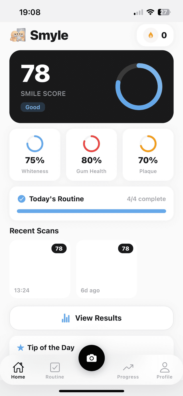 Smyle App — Your Smile Score with daily habits and smart tips